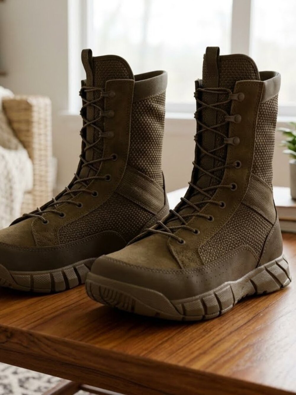 Men's 8" Assault LT Tactical Military Boots Brown